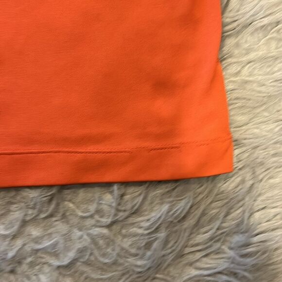 Nike golf men’s orange logo‎ polyester shorts sleeveless polo size large - Picture 9 of 9